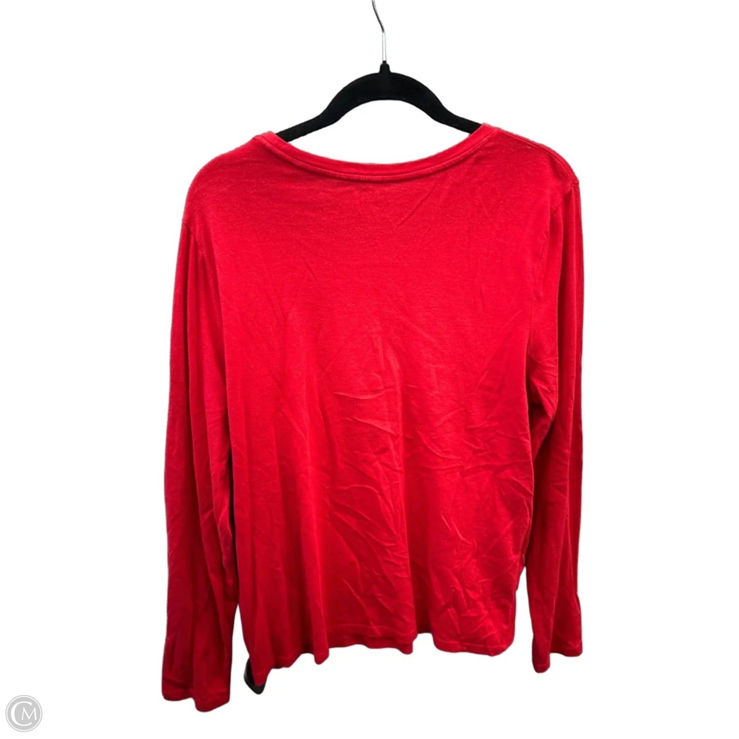 Top Long Sleeve By Time And Tru In Red, Size: Xl