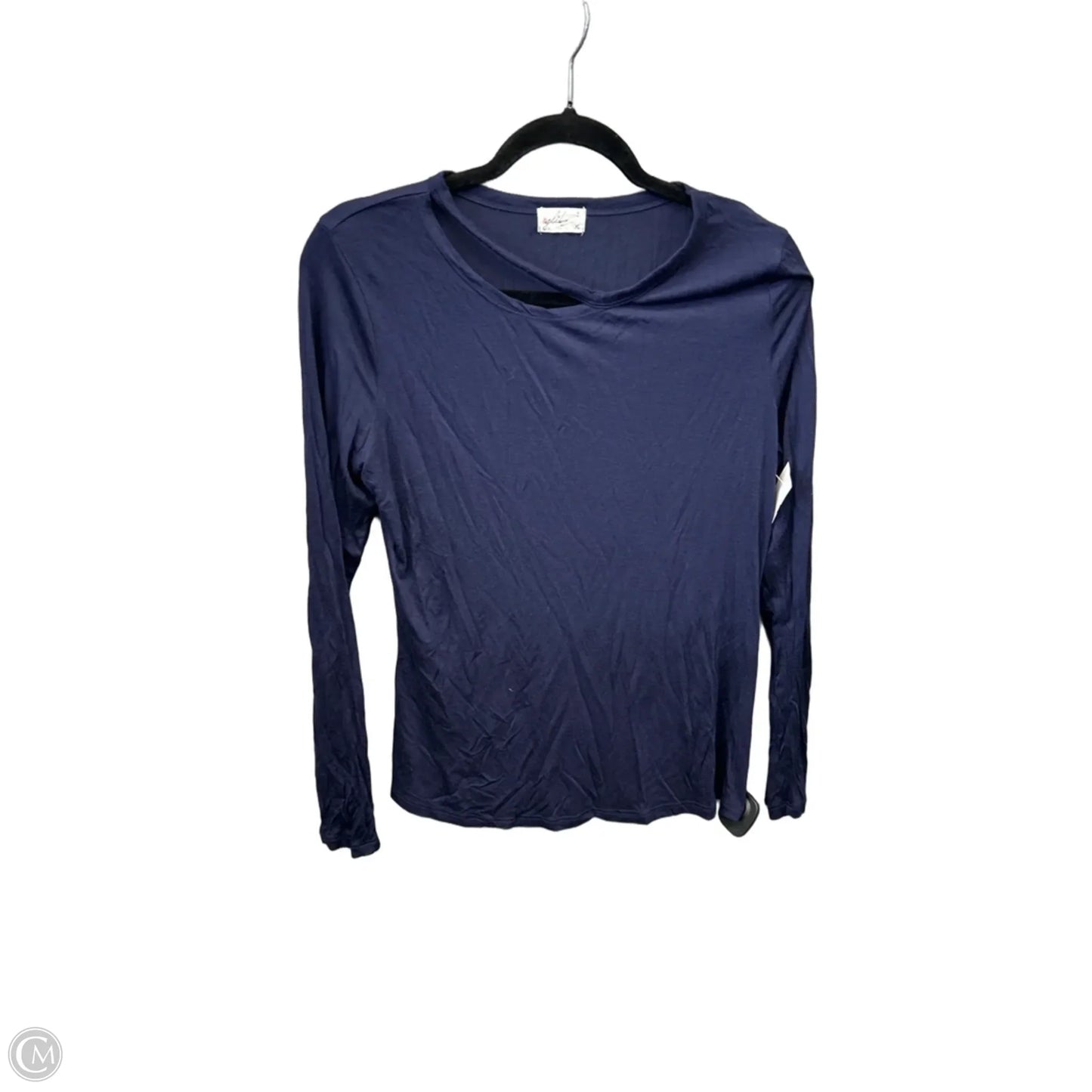 Top Long Sleeve By Glitz In Navy, Size: Xl
