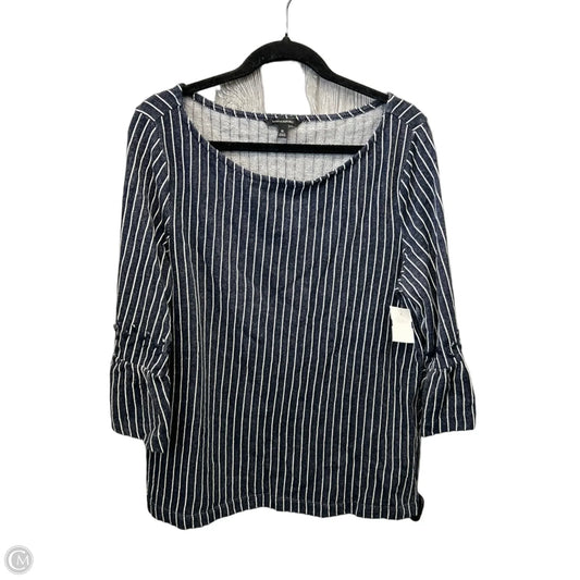Top Long Sleeve By Banana Republic In Striped Pattern, Size: Xl