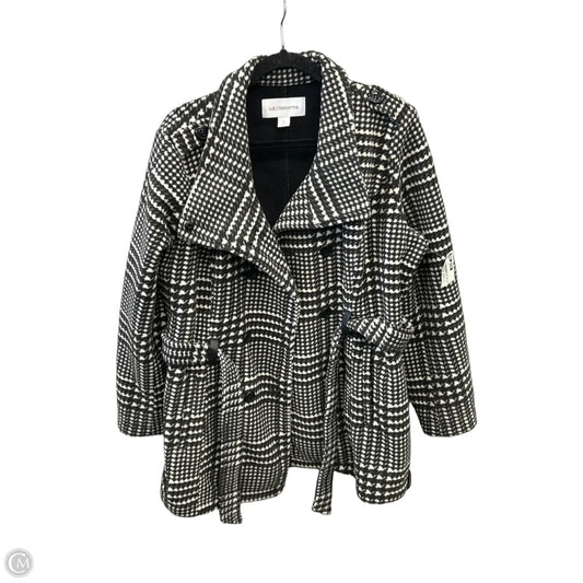 Coat Peacoat By Liz And Co In Black & White, Size: Xl