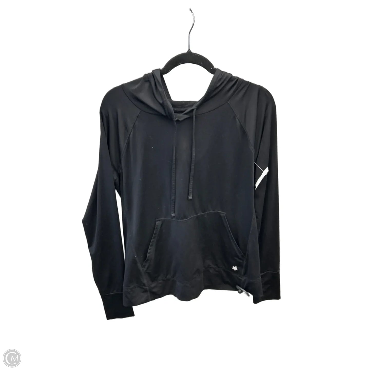 Athletic Top Long Sleeve Hoodie By Tek Gear In Black, Size: L