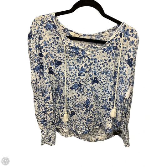 Top Long Sleeve By Lucky Brand In Floral Print, Size: L