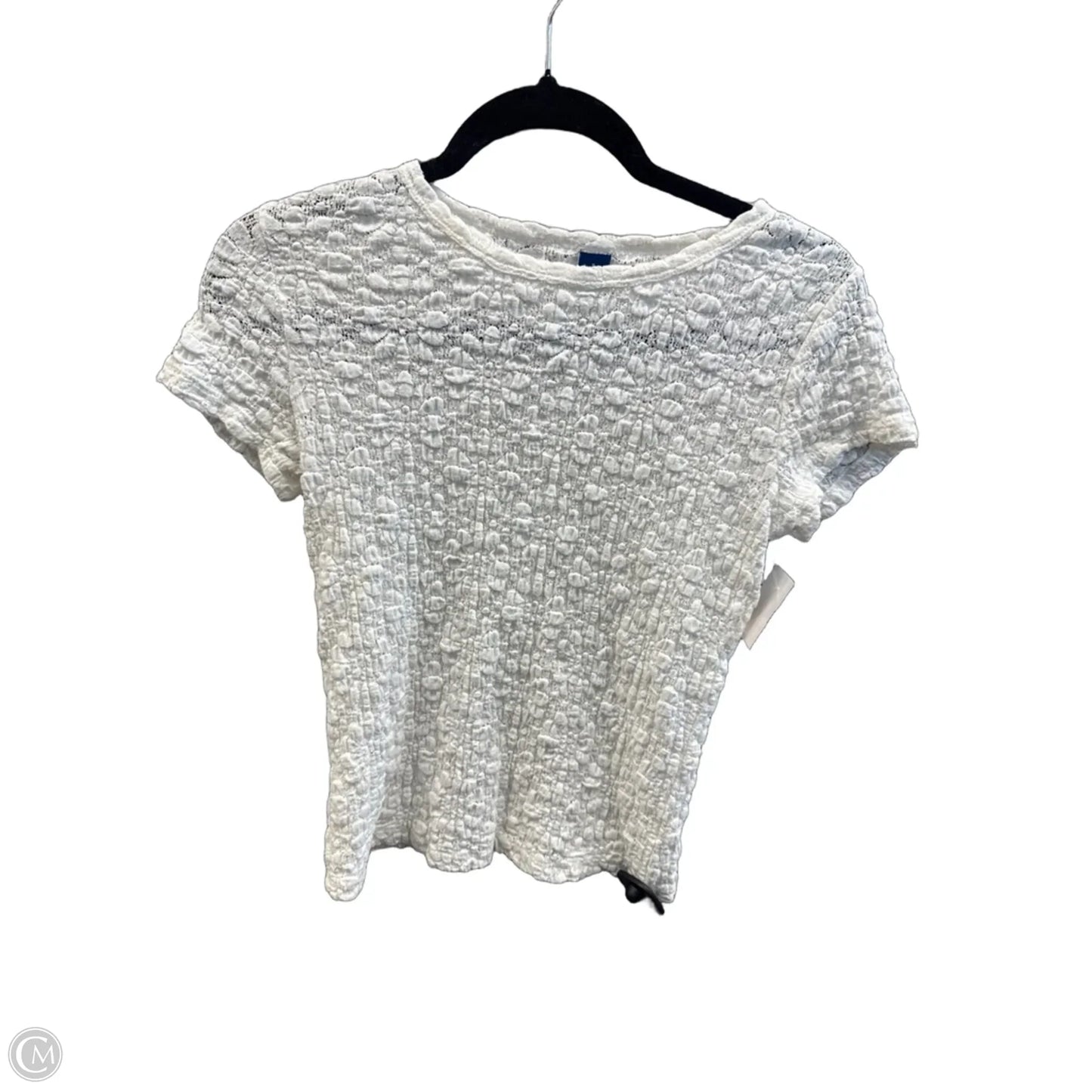 Top Short Sleeve By Old Navy In White, Size: S