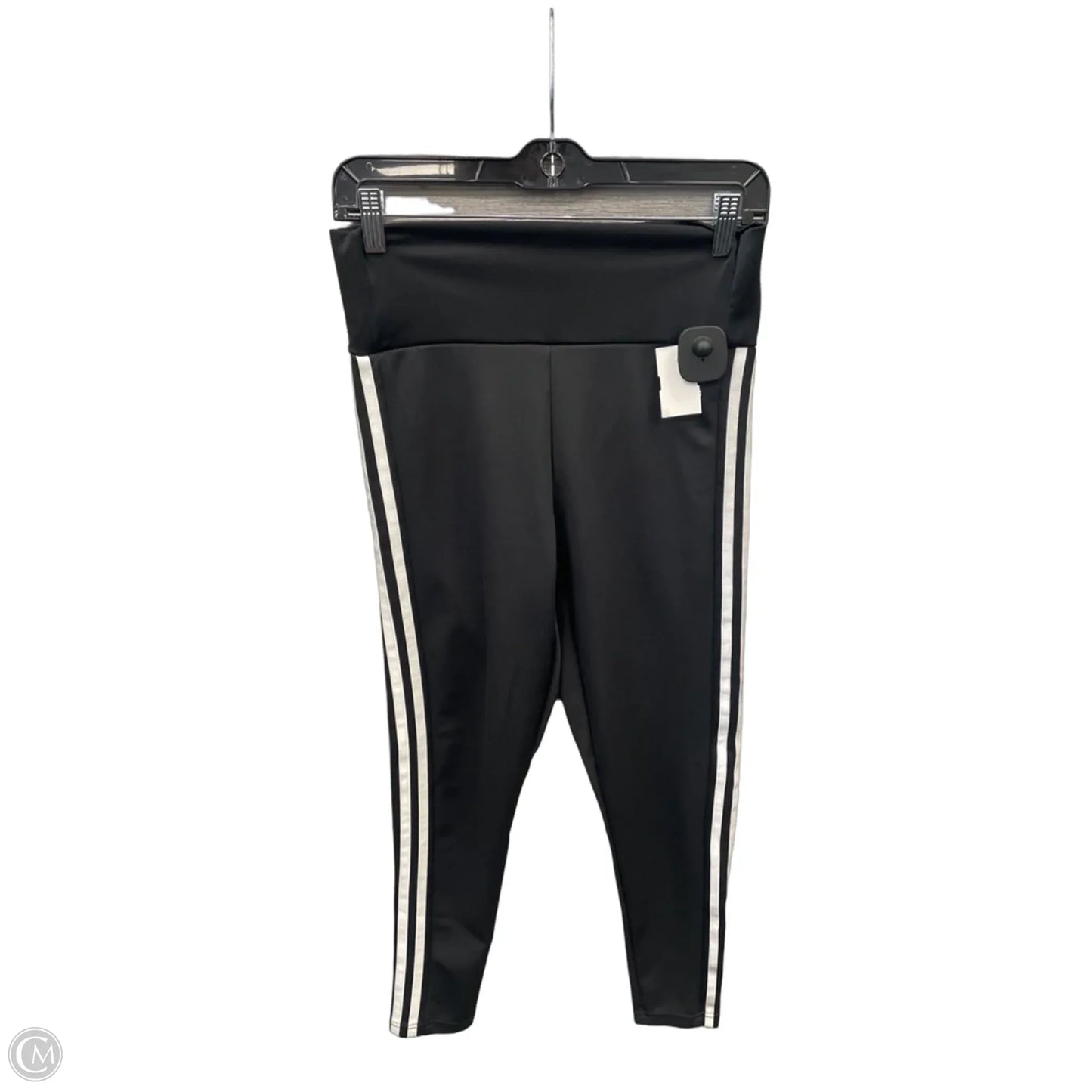 Athletic Leggings By Adidas In Black & White, Size: M