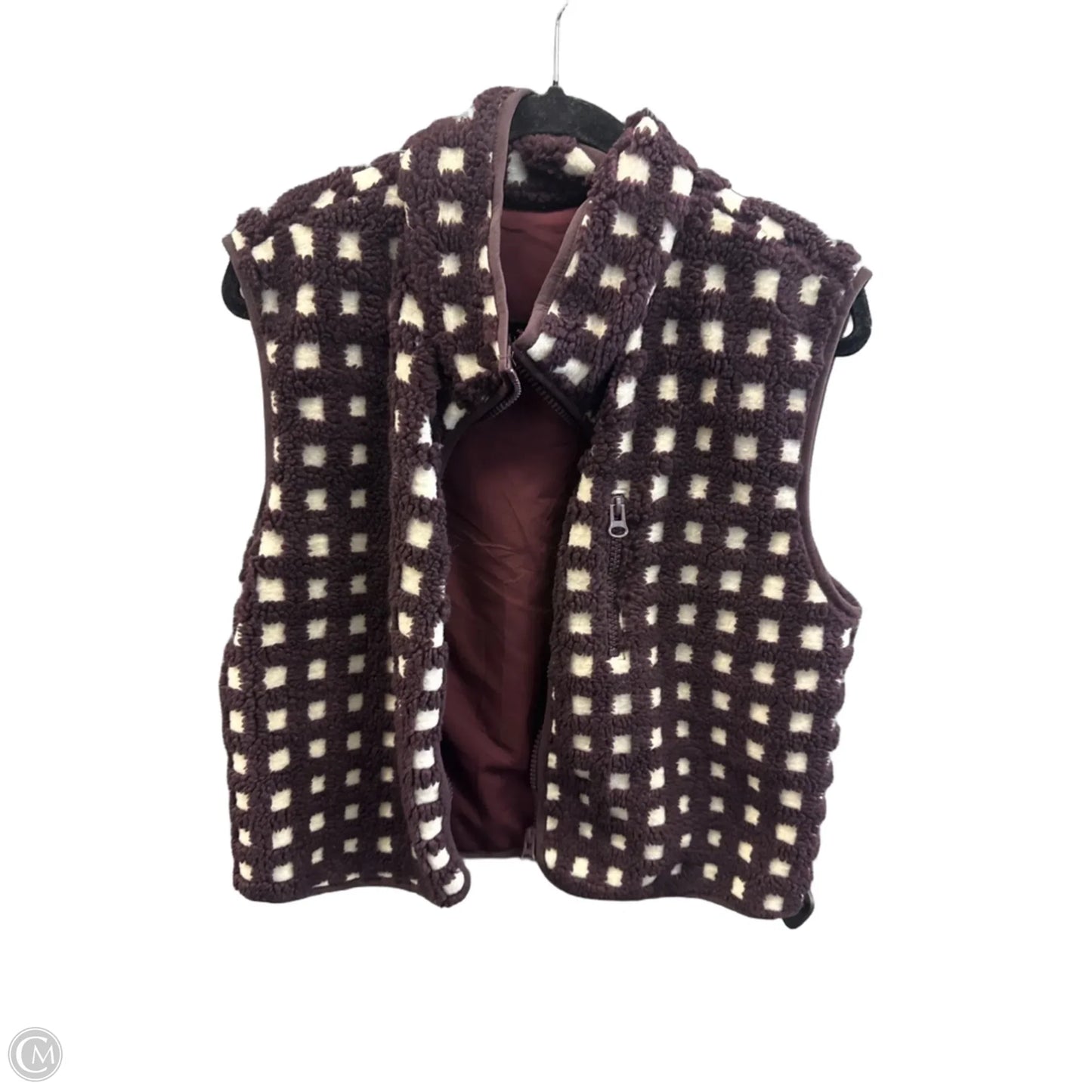 Vest Fleece By Clothes Mentor In Maroon, Size: M