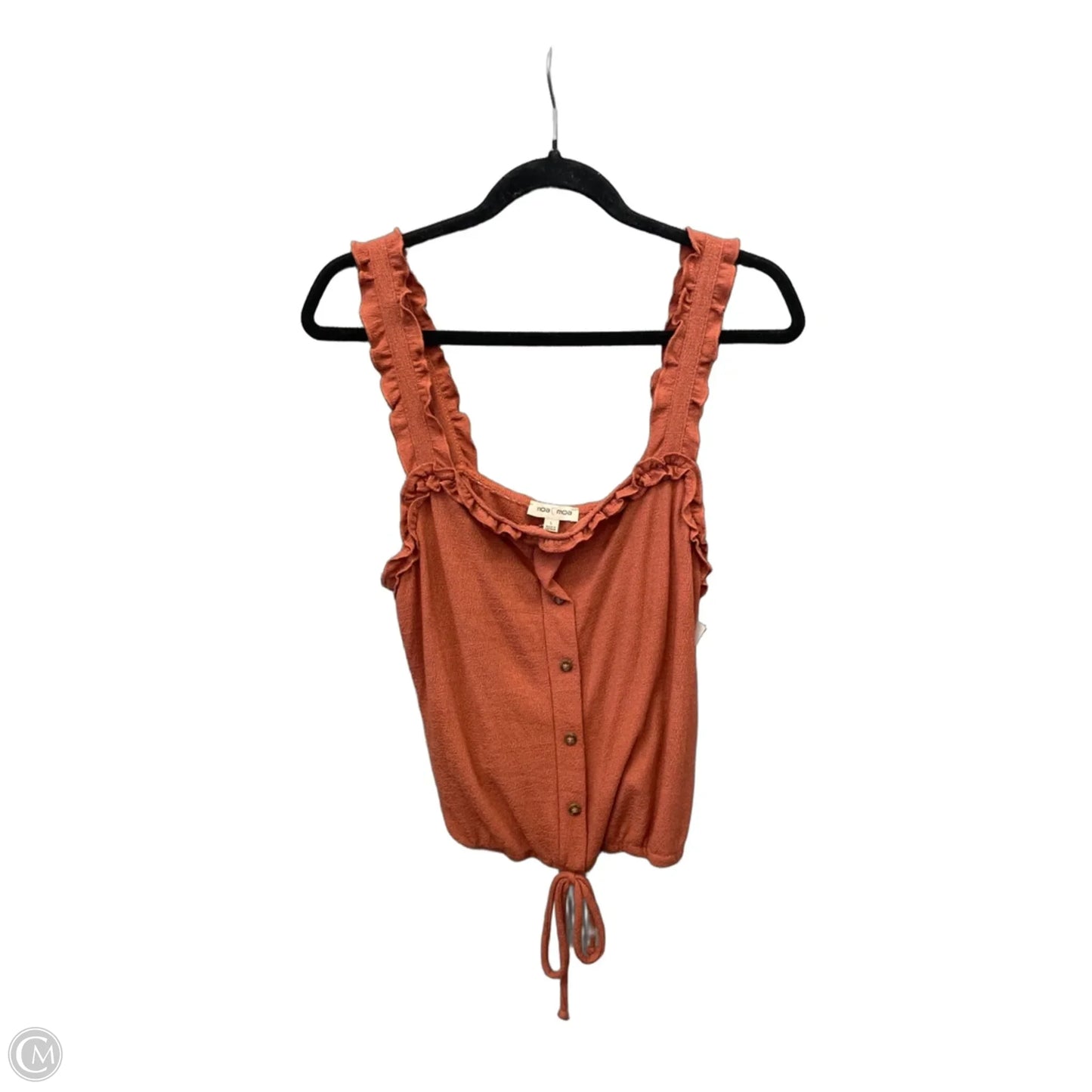 Top Sleeveless By Moa Moa In Orange, Size: L