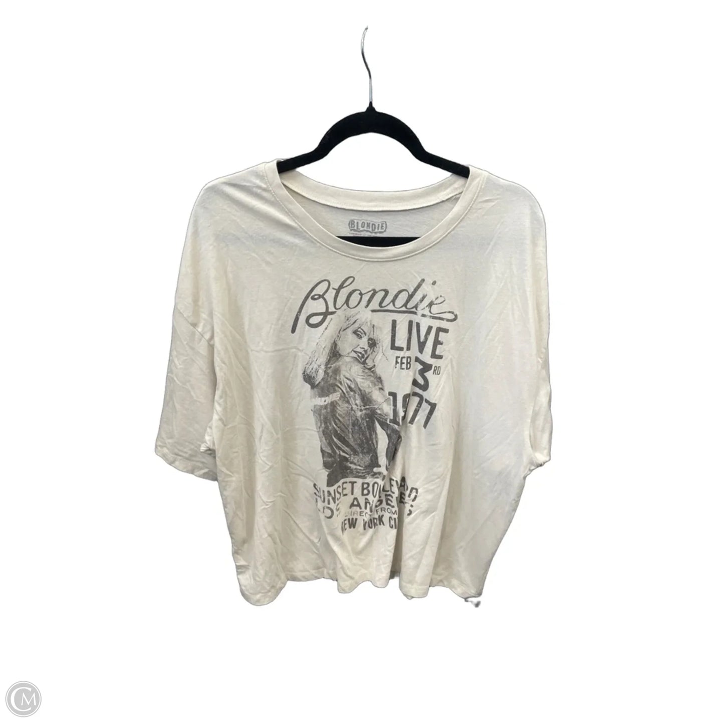 Top Short Sleeve By Clothes Mentor In Beige, Size: 2x