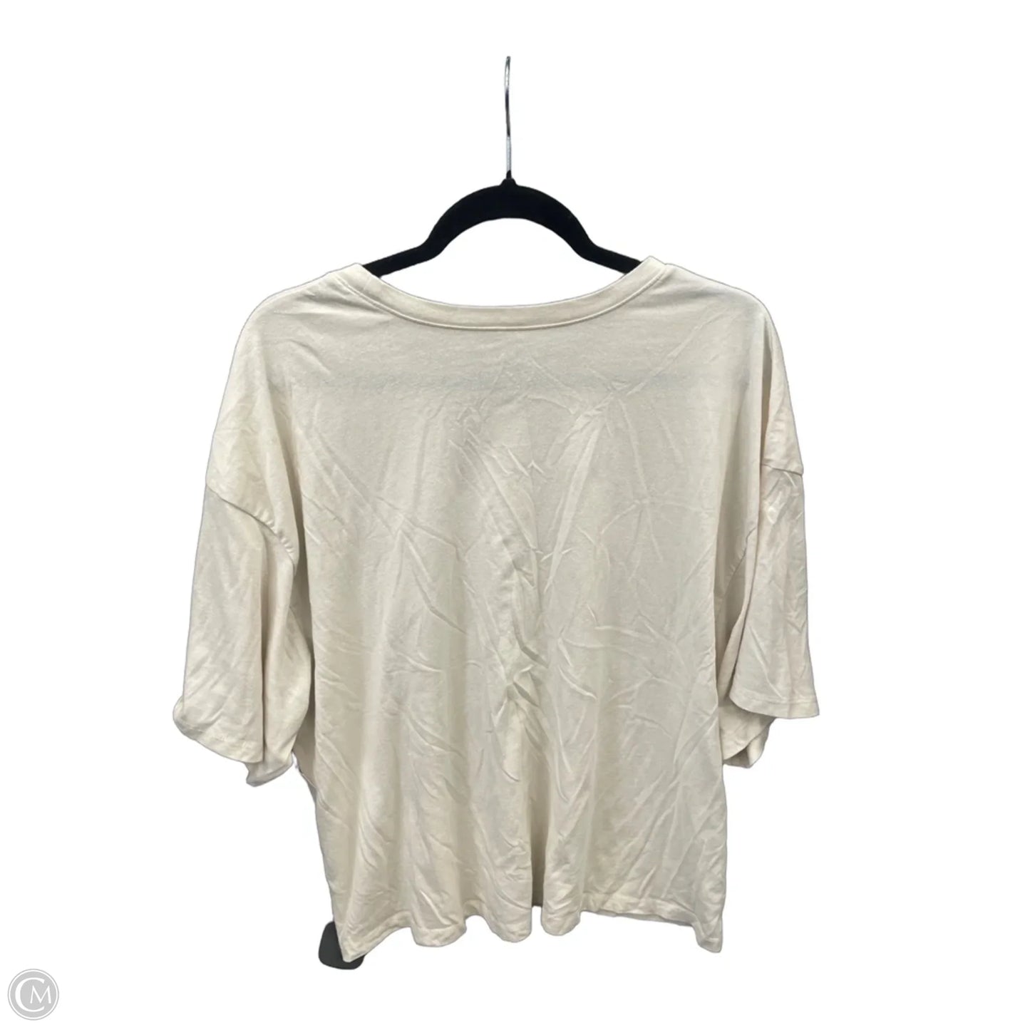Top Short Sleeve By Clothes Mentor In Beige, Size: 2x