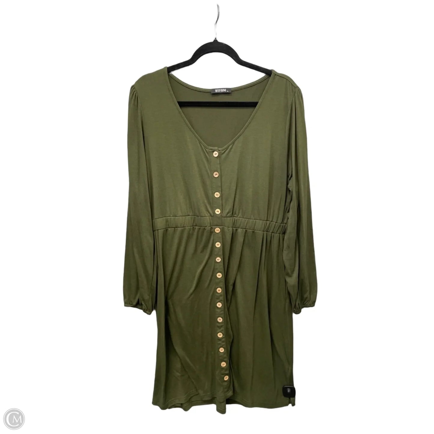 Dress Casual Midi By Btfbm In Green, Size: Xl