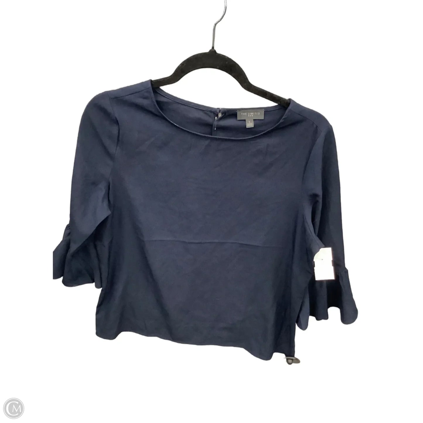 Top Long Sleeve By Clothes Mentor In Navy, Size: L