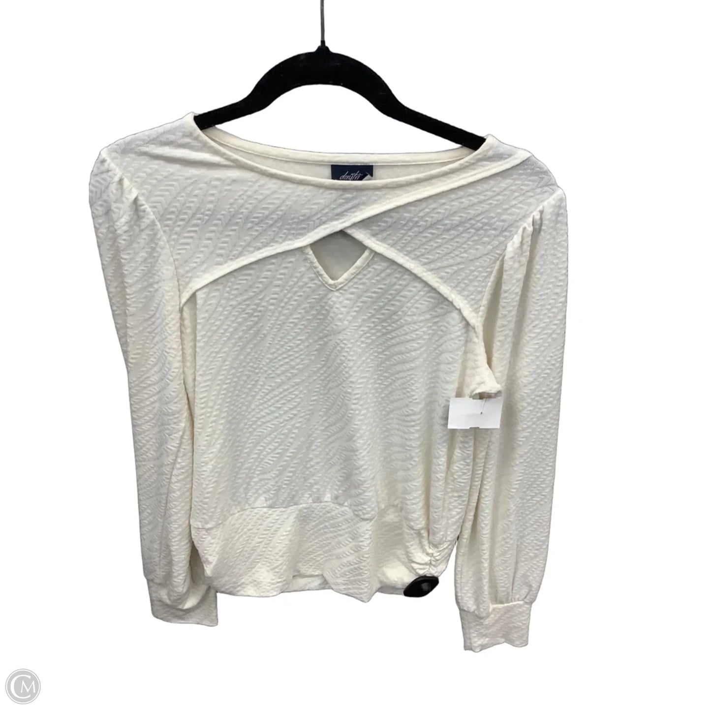 Top Long Sleeve By Daytrip In White, Size: S
