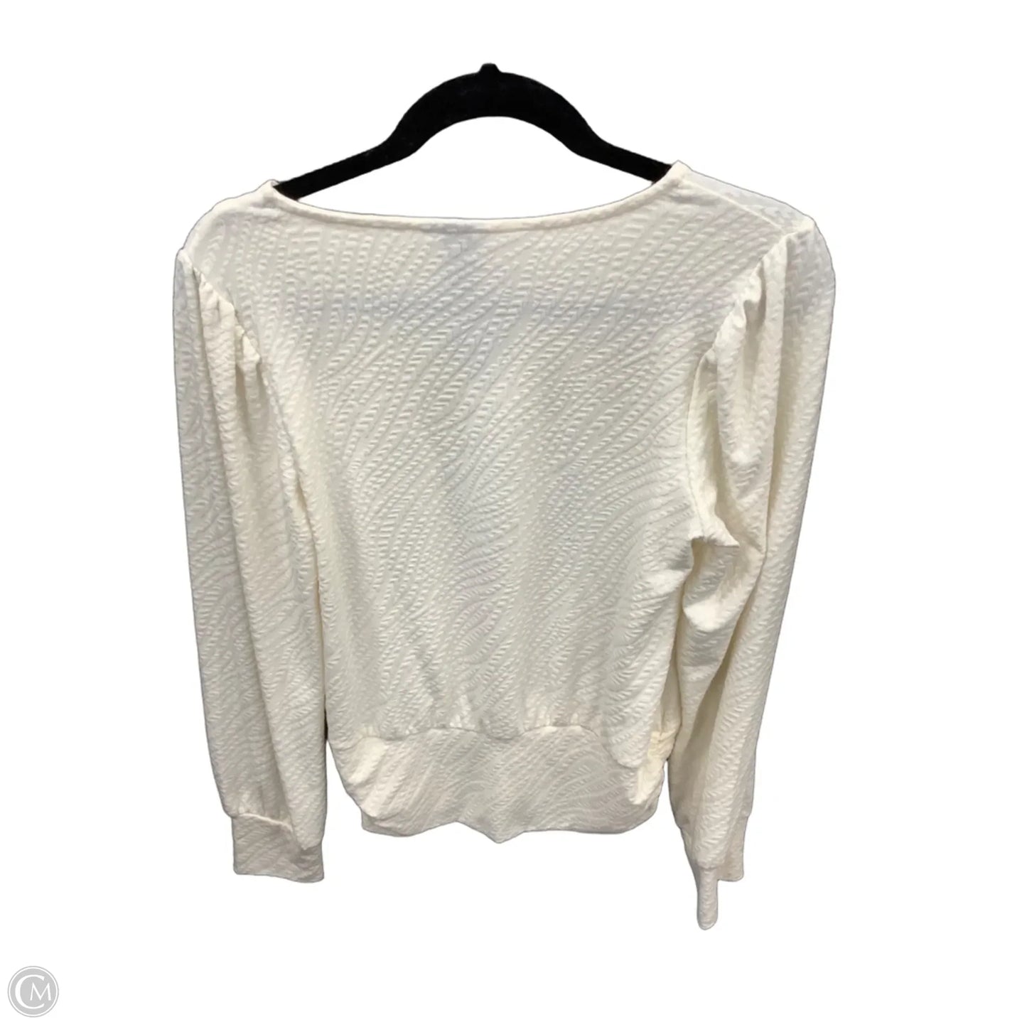 Top Long Sleeve By Daytrip In White, Size: S