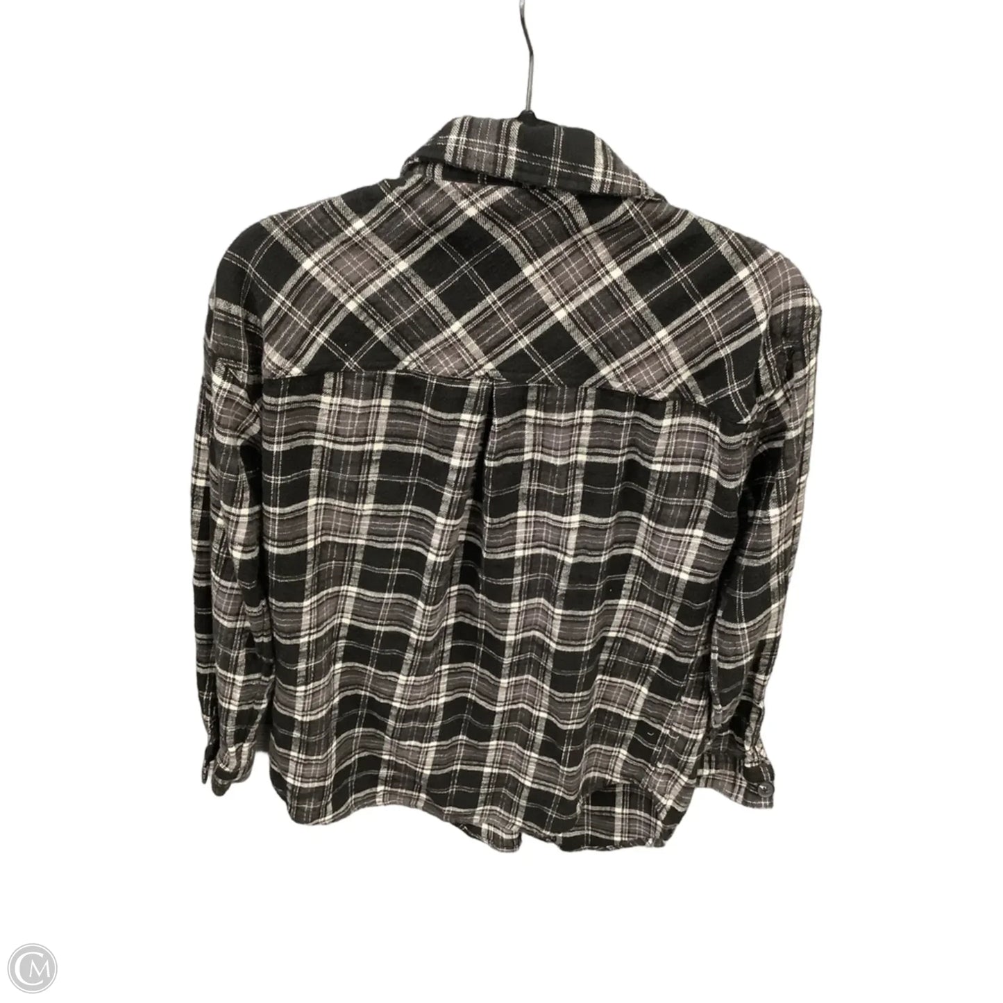 Top Long Sleeve By Maurices In Plaid Pattern, Size: Xs