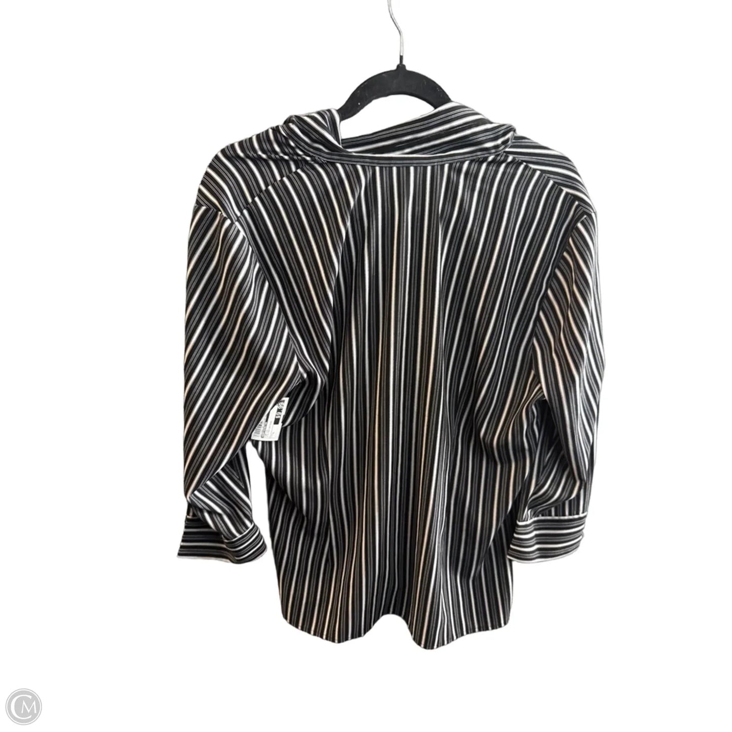 Top Long Sleeve By Worthington In Striped Pattern, Size: L