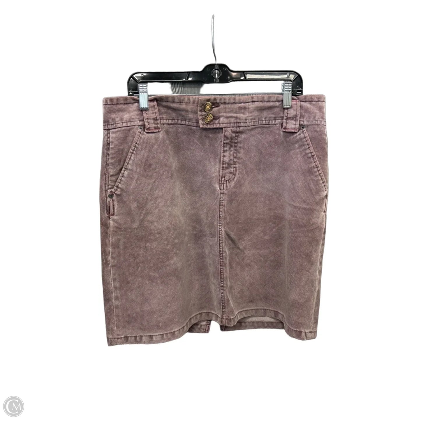 Skirt Midi By Gap In Purple Denim, Size: Xl