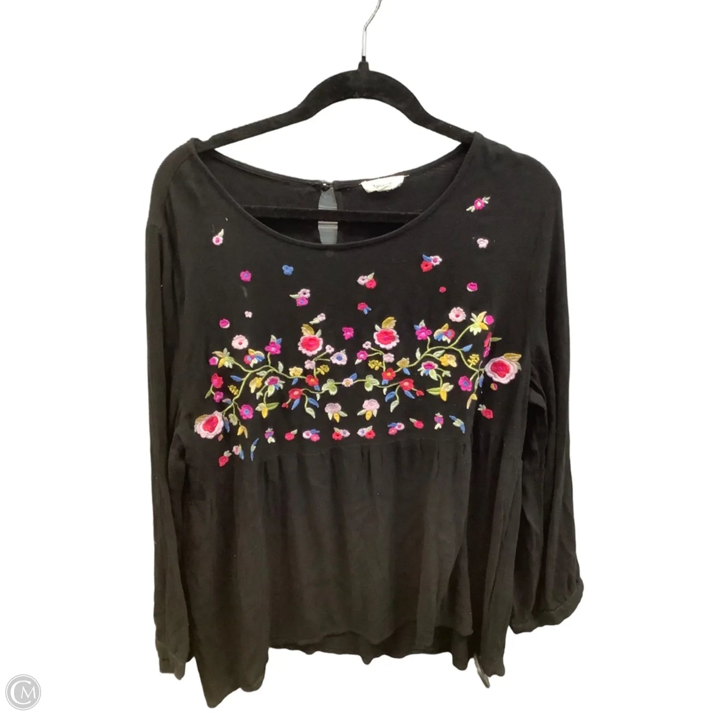 Top Long Sleeve By Oddi In Black, Size: 3x