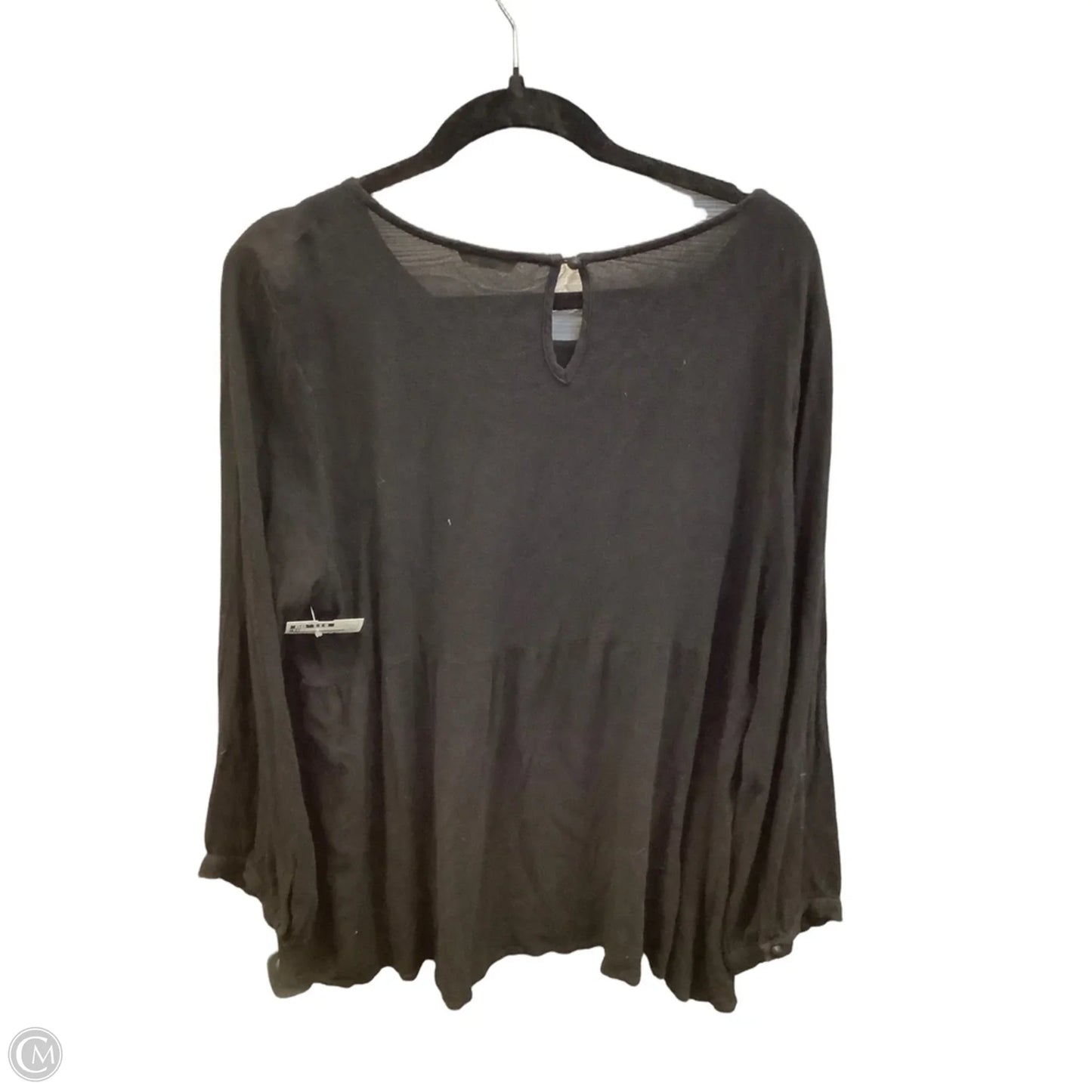 Top Long Sleeve By Oddi In Black, Size: 3x