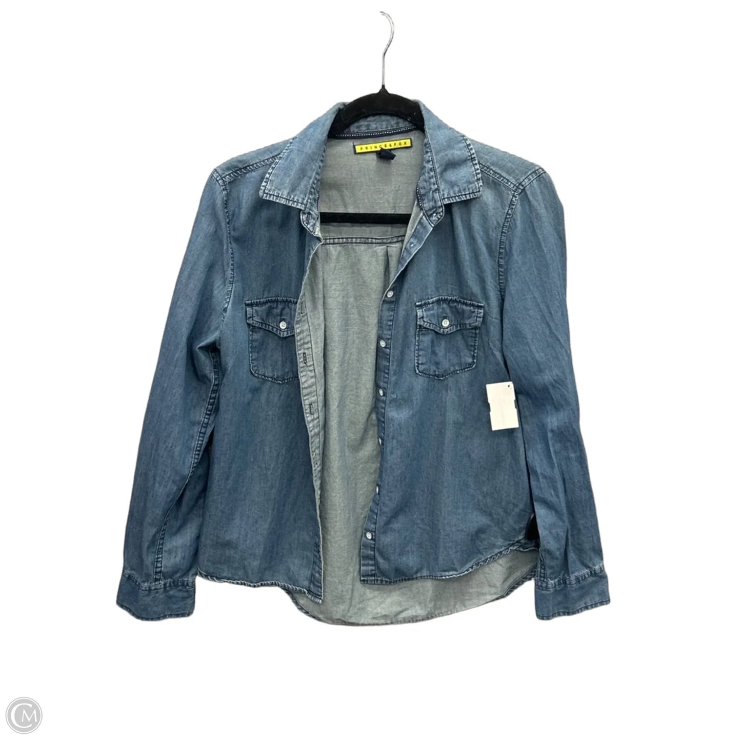 Top Long Sleeve By Clothes Mentor In Blue Denim, Size: M