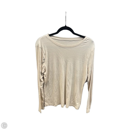 Top Long Sleeve By A New Day In Beige, Size: Xl