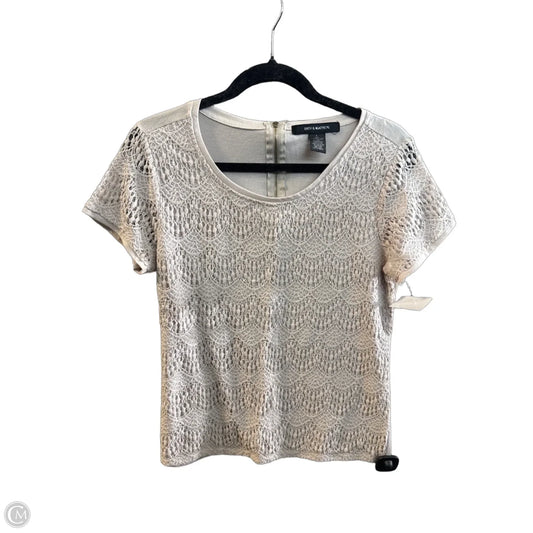 Top Short Sleeve By 89th And Madison In Cream, Size: L