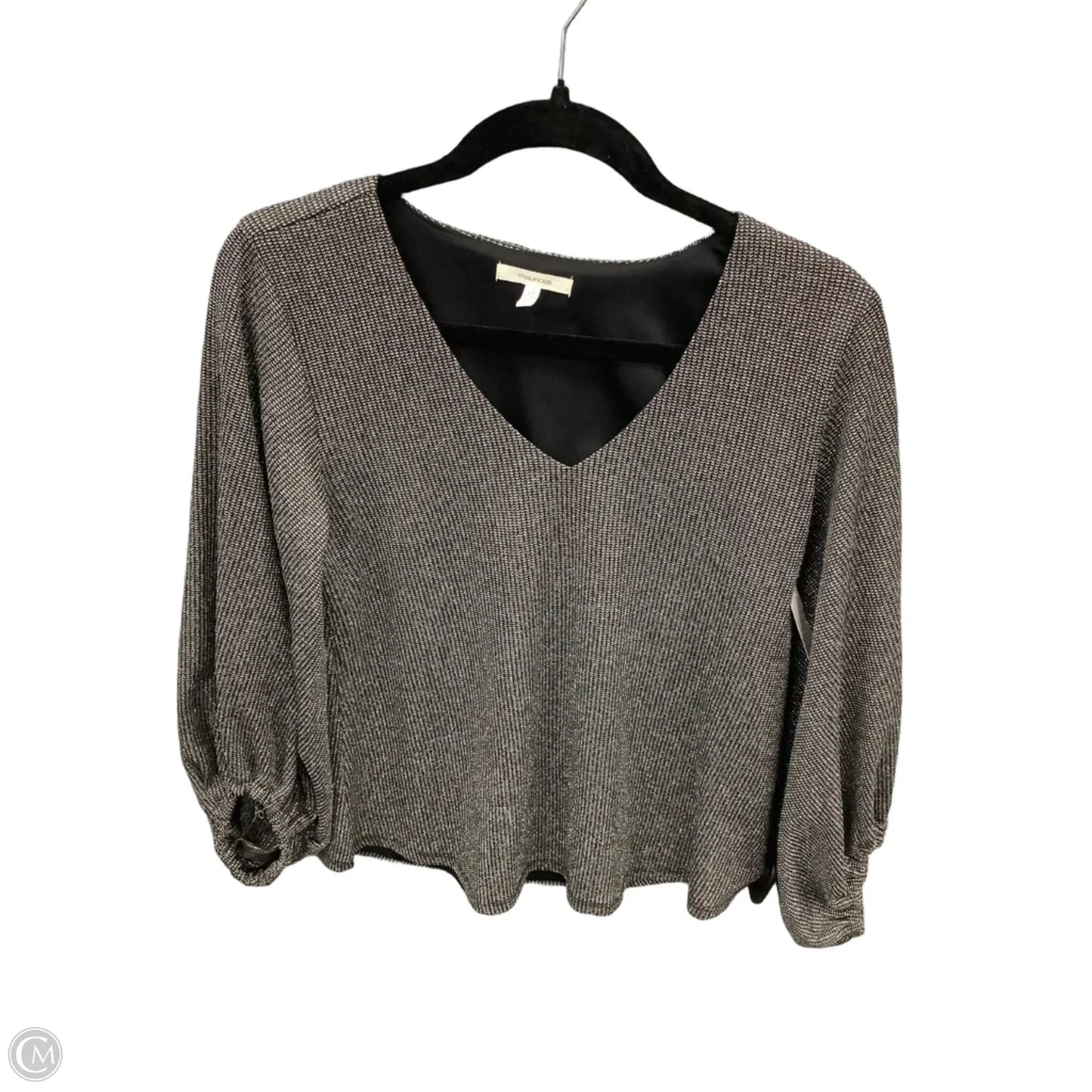 Top Long Sleeve By Maurices In Silver, Size: Xs