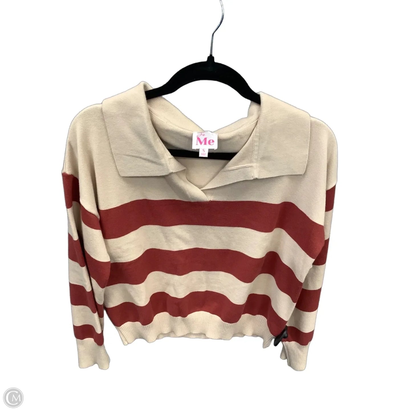 Top Long Sleeve By Clothes Mentor In Striped Pattern, Size: S