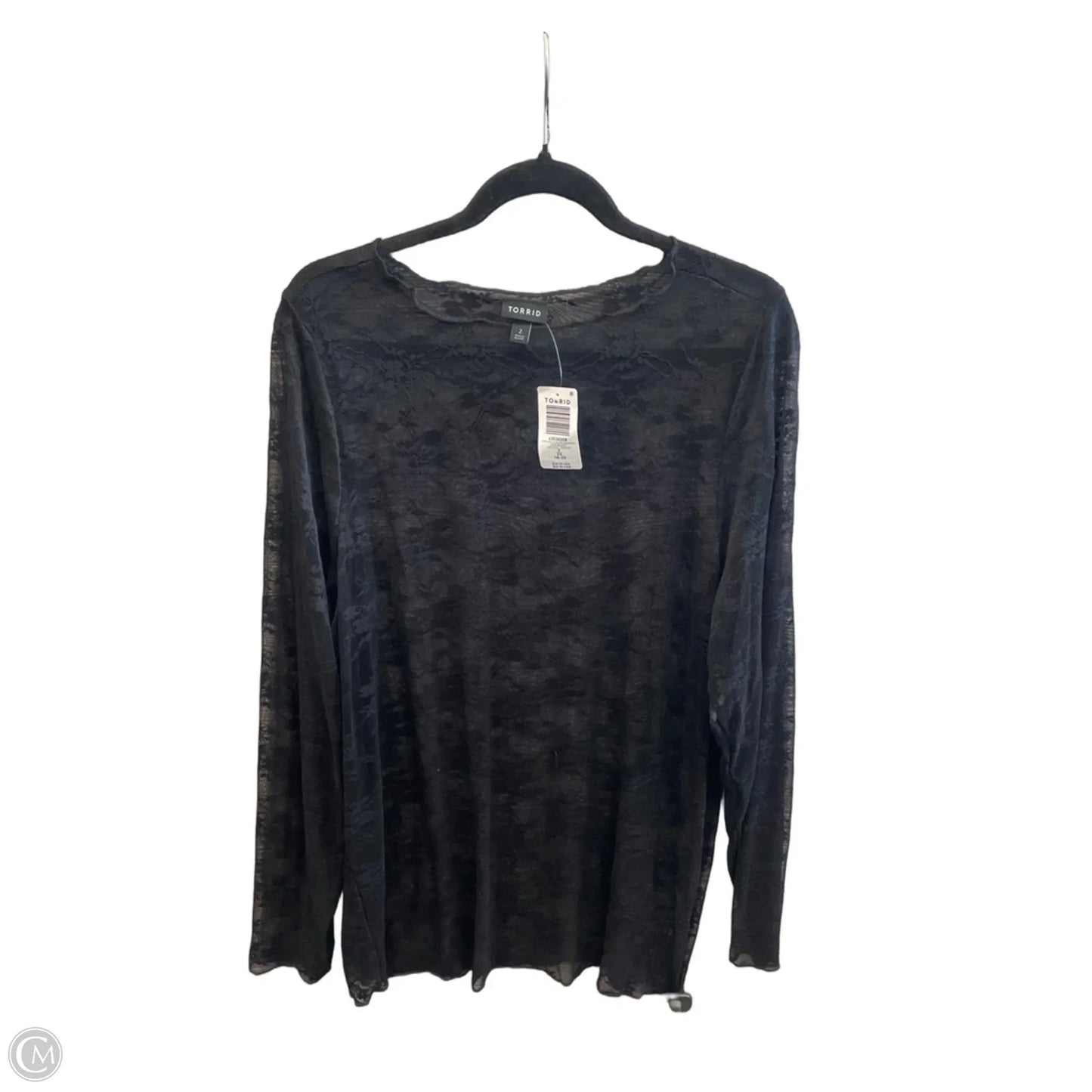Top Long Sleeve By Torrid In Black, Size: 2x