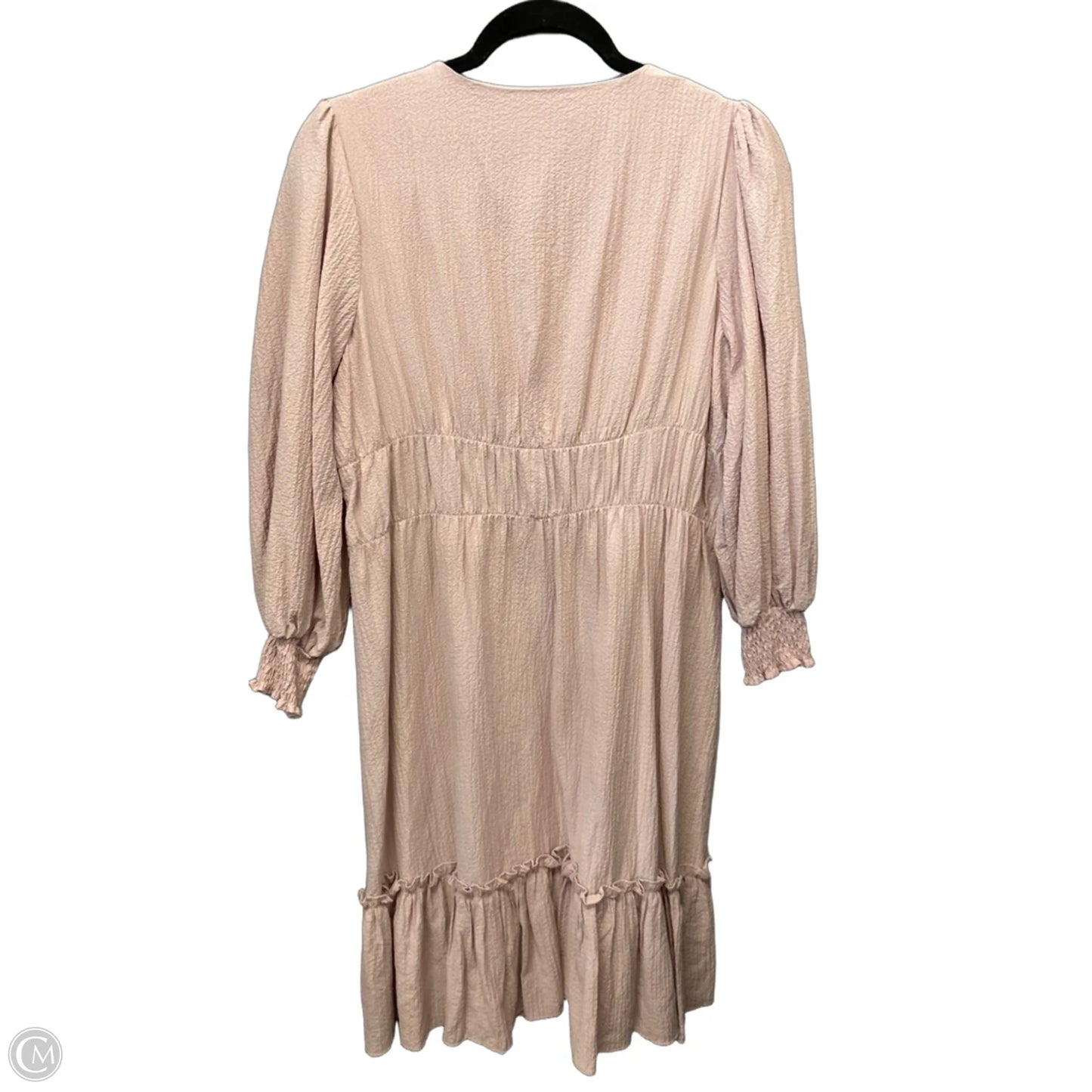 Dress Casual Midi By Calvin Klein In Pink, Size: M