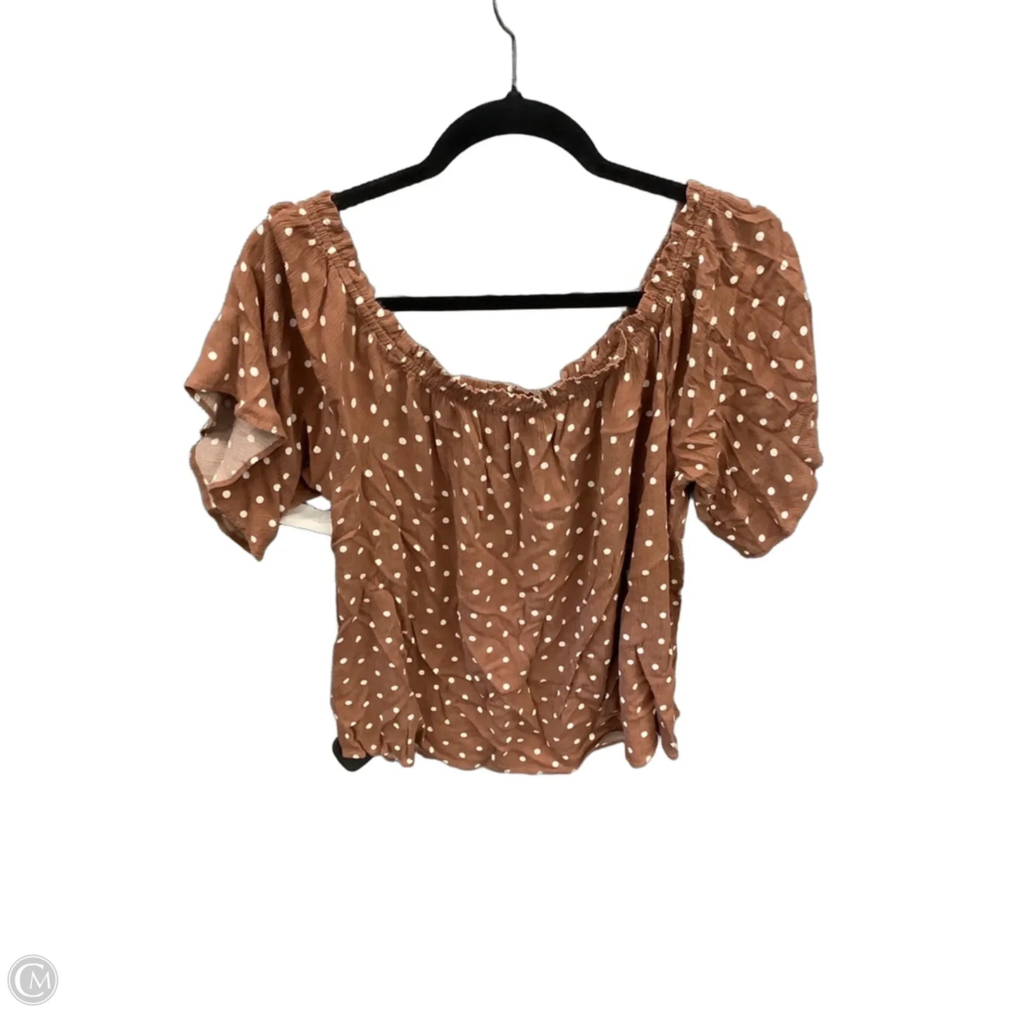 Top Short Sleeve By Maurices In Polkadot Pattern, Size: Xxl