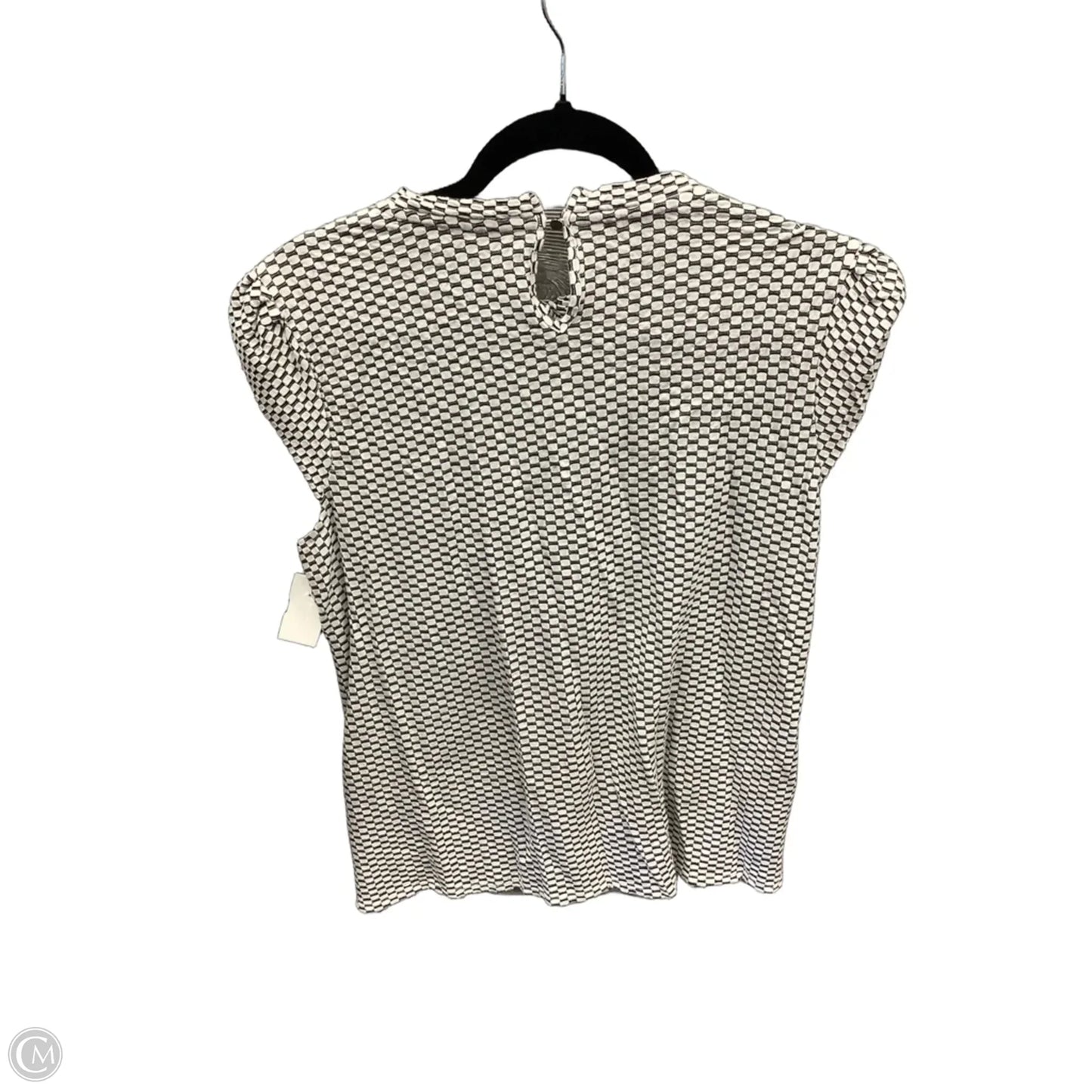 Top Short Sleeve By Elle In Black & White, Size: Xl