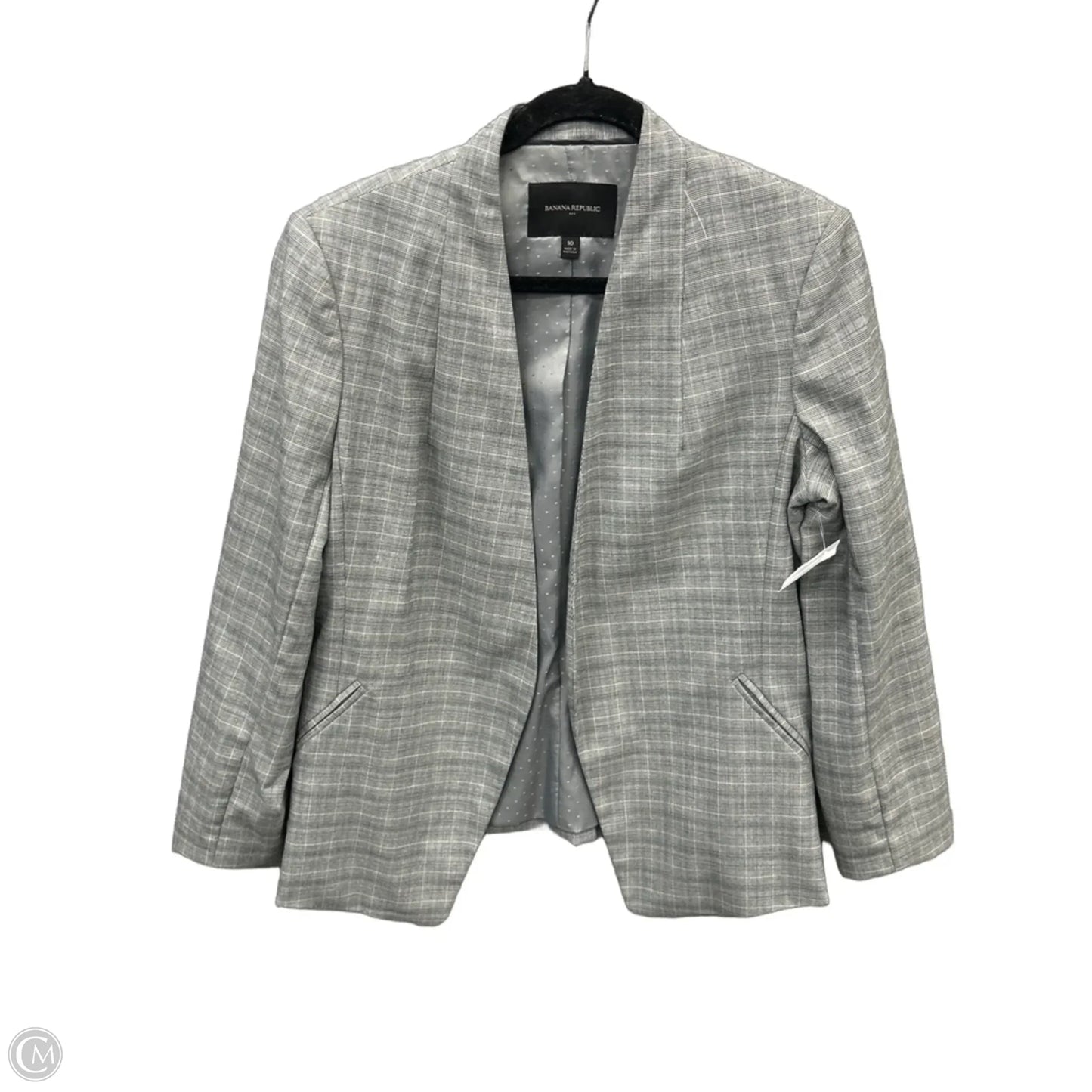 Blazer By Banana Republic In Grey, Size: M