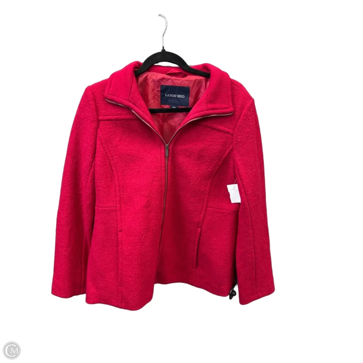 Jacket Fleece By Lands End In Red, Size: Mp