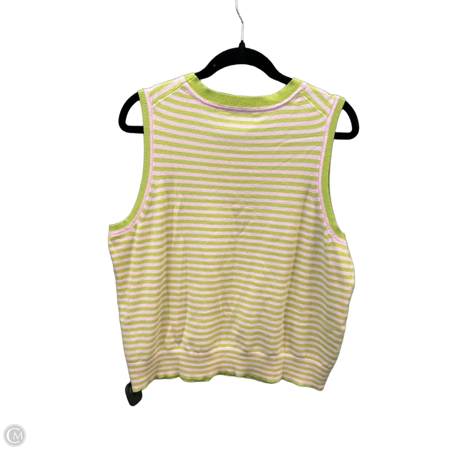 Vest Sweater By Free Assembly In Striped Pattern, Size: Xxl