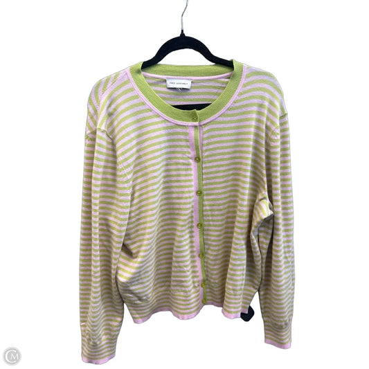 Top Long Sleeve By Free Assembly In Striped Pattern, Size: Xxl