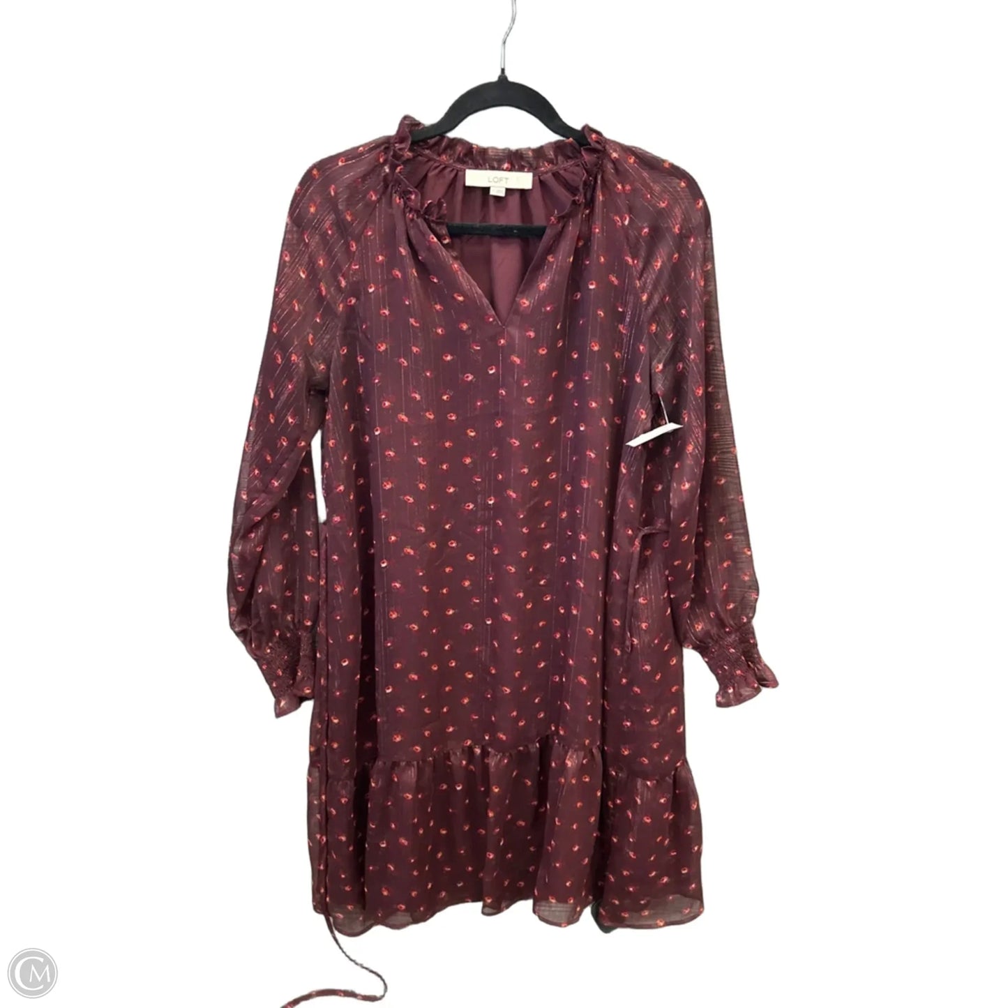 Dress Casual Midi By Loft In Floral Print, Size: S