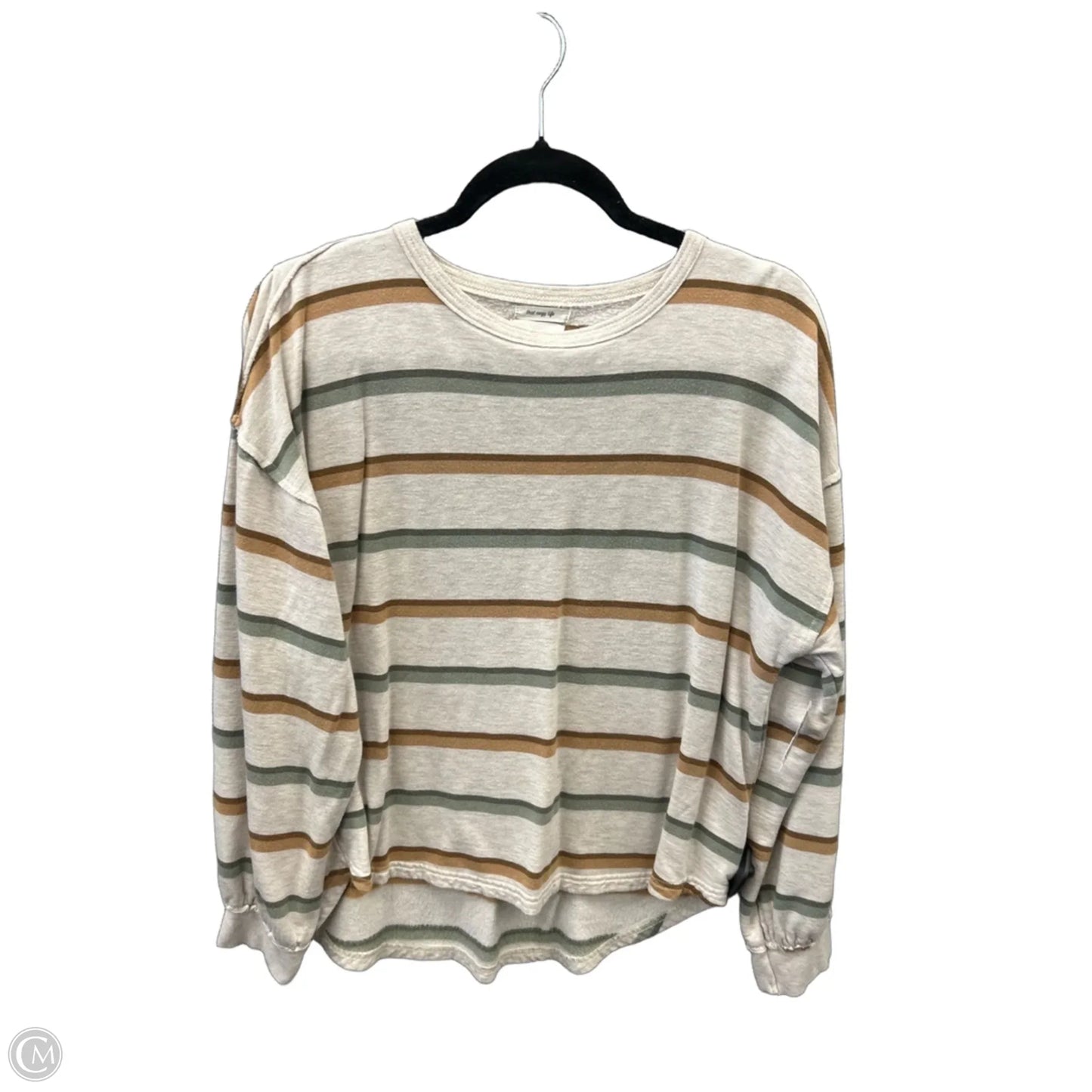 Top Long Sleeve By Thread And Supply In Striped Pattern, Size: S