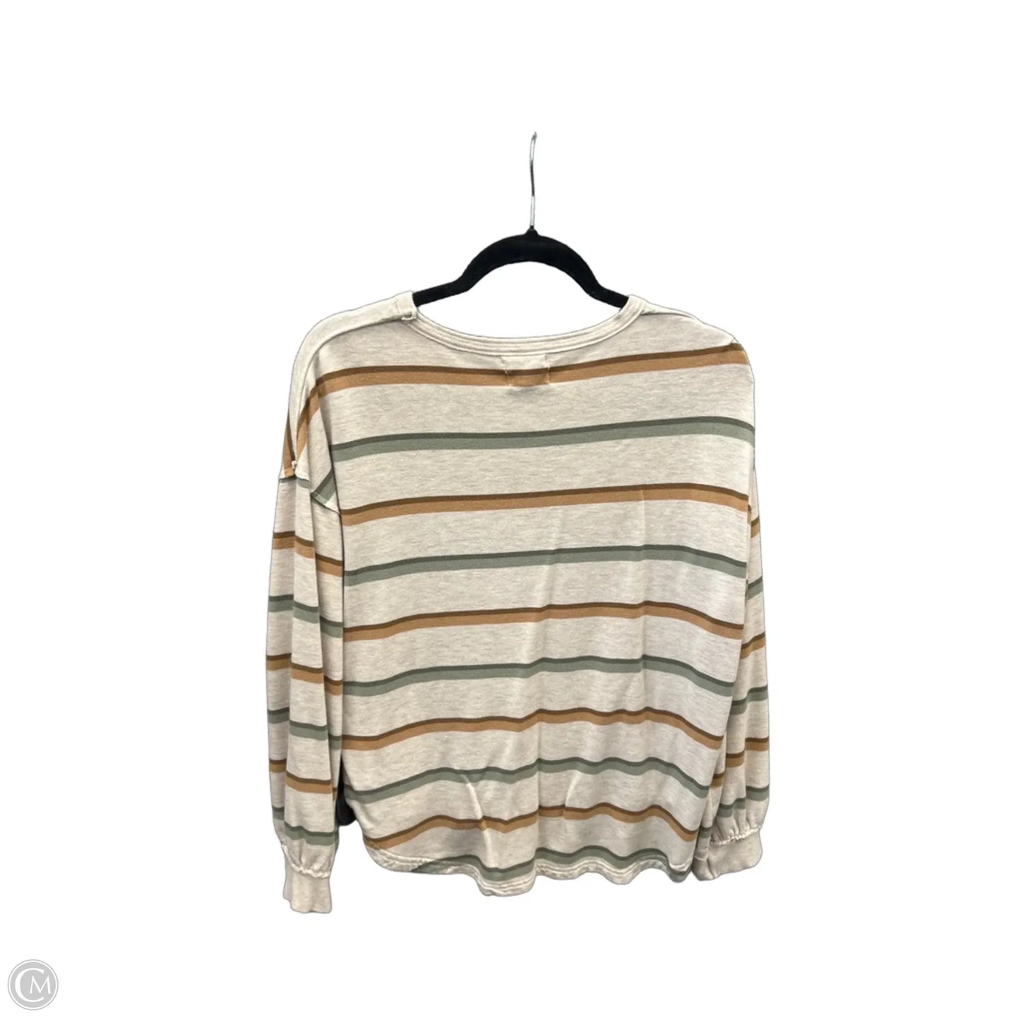 Top Long Sleeve By Thread And Supply In Striped Pattern, Size: S