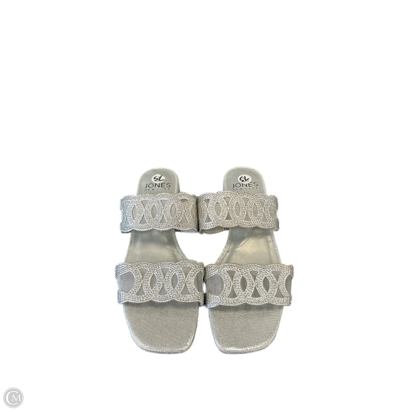 Sandals Heels Block By Jones New York In Silver, Size: 7.5