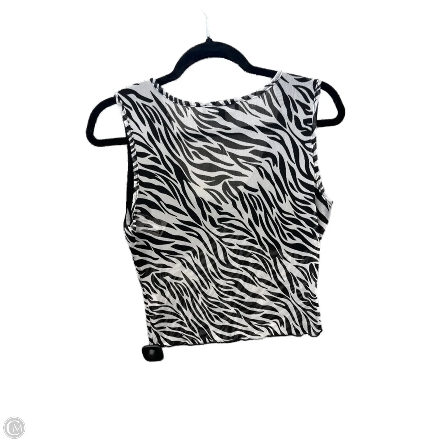 Top Short Sleeve By Vibe In Black & White, Size: M