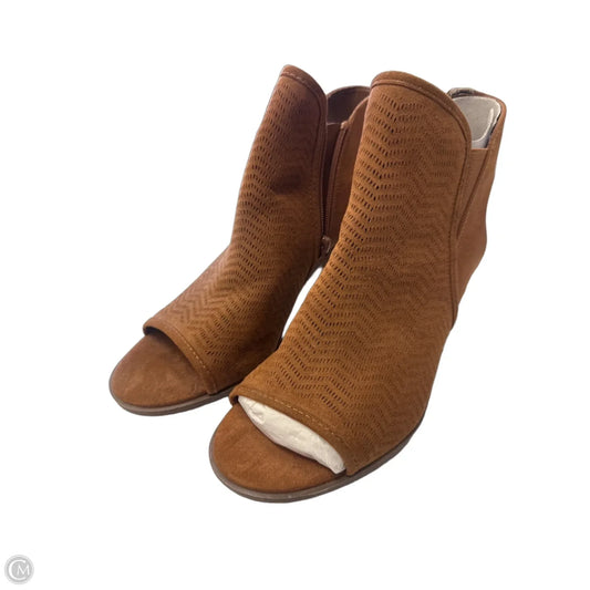 Shoes Heels Block By Time And Tru In Brown, Size: 9