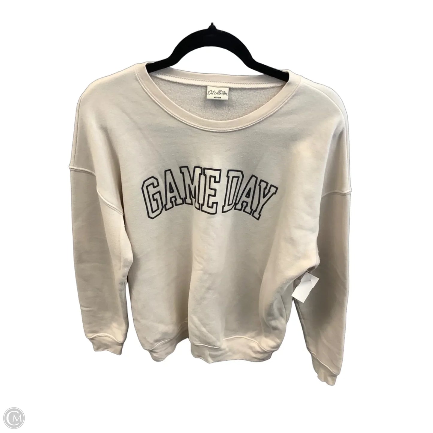 Sweatshirt Crewneck By Clothes Mentor In Beige, Size: M