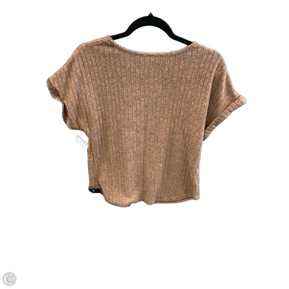 Top Short Sleeve By Automet In Brown, Size: M