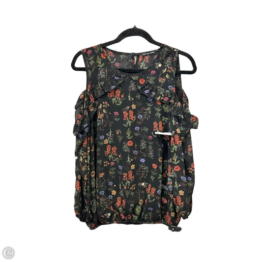 Top Long Sleeve By Cha Cha Vente In Floral Print, Size: Lp