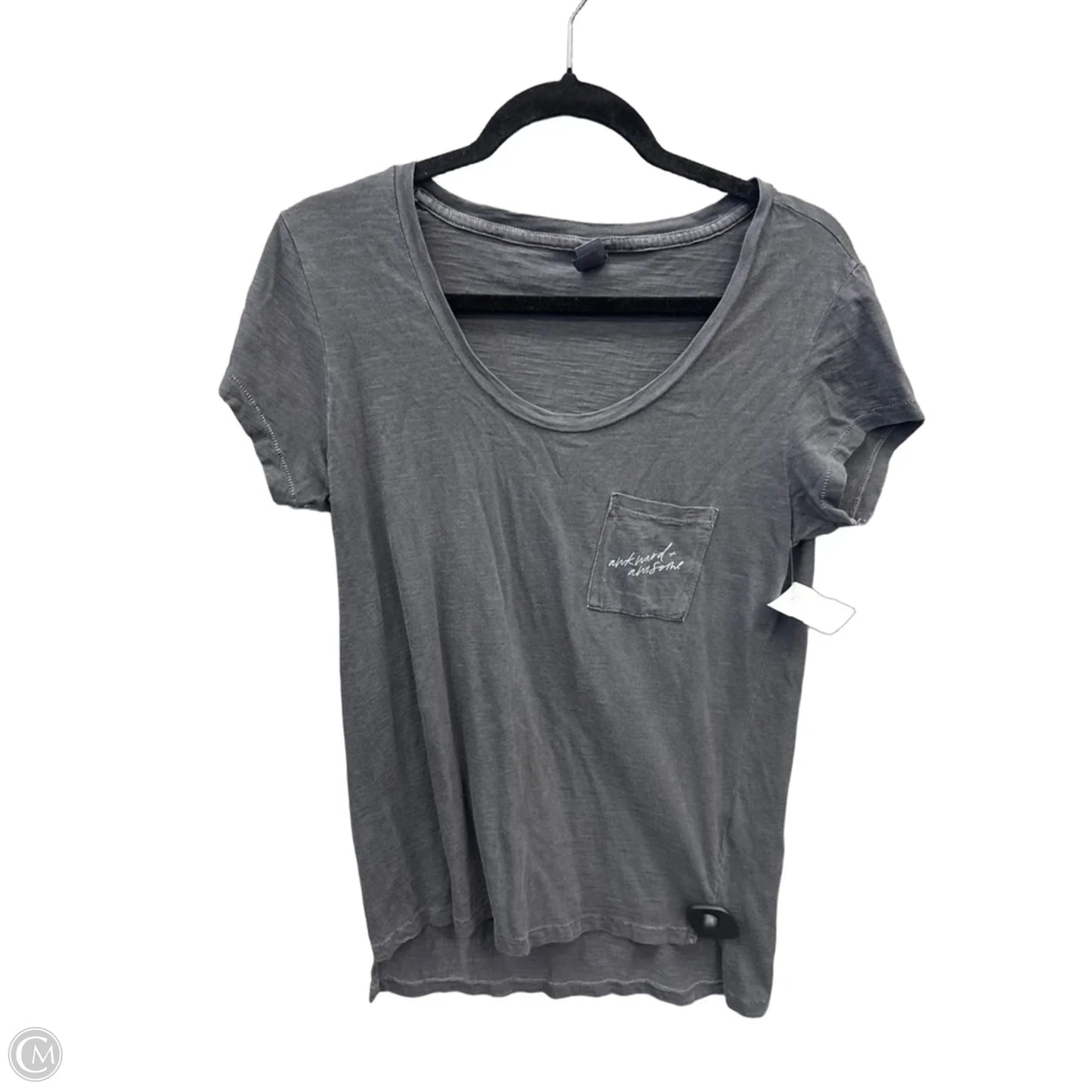 Top Short Sleeve By Alternative In Grey, Size: M