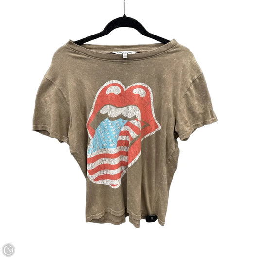 Top Short Sleeve By Elizabeth And James In Brown, Size: L