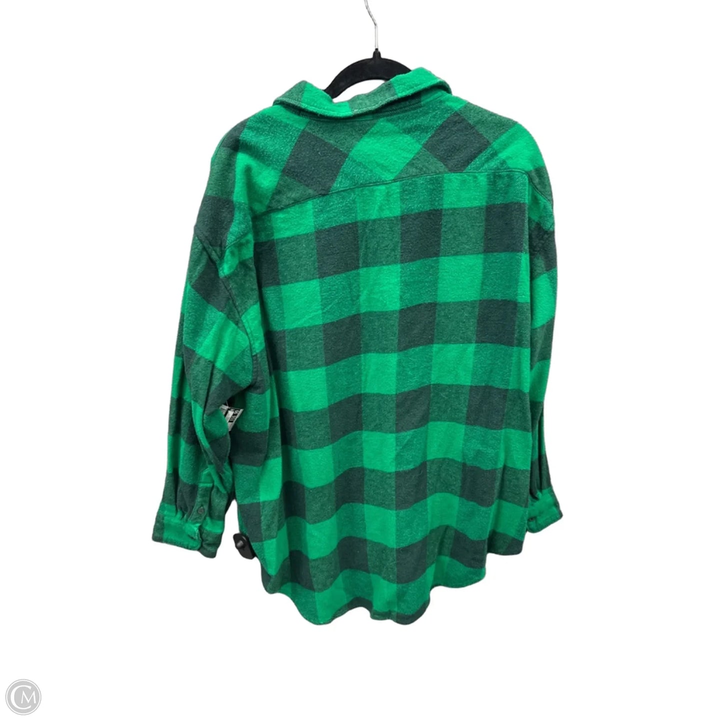 Jacket Fleece By Aerie In Plaid Pattern, Size: L