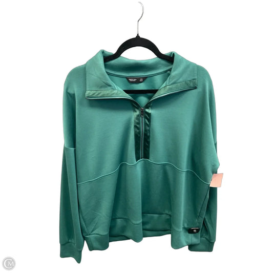 Sweatshirt Collar By Simply Vera In Green, Size: Xxl