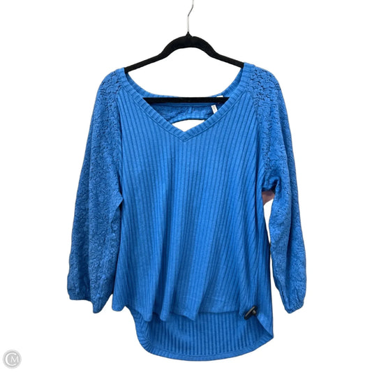 Top Long Sleeve By Cato In Blue, Size: Xl