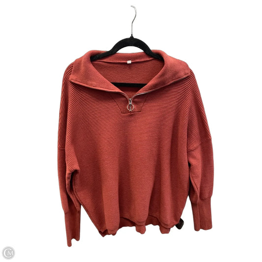 Sweatshirt Collar By Clothes Mentor In Orange, Size: Xl