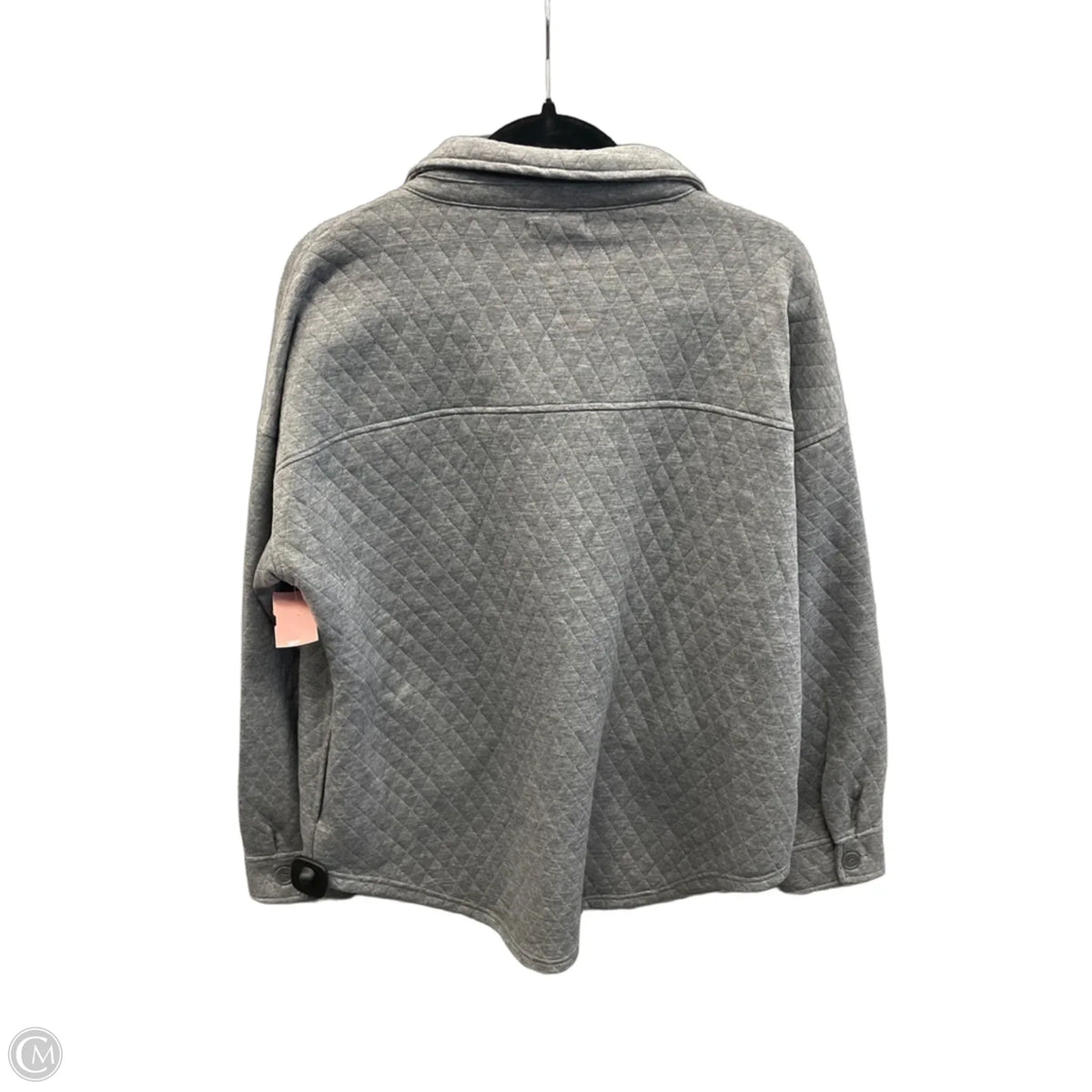 Jacket Shirt By Maurices In Grey, Size: L